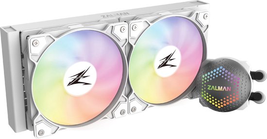 Zalman ALPHA24 (White), CPU Liquid Cooler 240mm Radiator (2 x 120 mm Fan), ARGB pump, Dual Blade