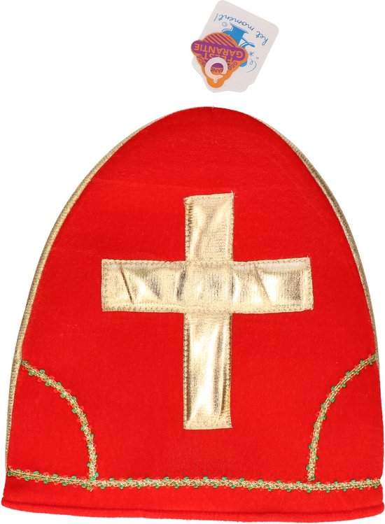 Sinterklaas hoed - sinterklaas rode hoed - Sinterklaas pet - Sinterklaaspak  maat m -... | bol
