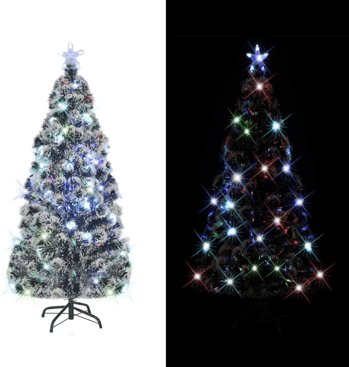 Prolenta Premium - Kunstkerstboom met standaard/LED 150 cm glasvezel