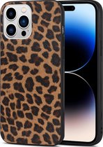 Mobigear Hoesje geschikt voor Apple iPhone 14 Pro Max Telefoonhoesje Flexibel TPU | Mobigear Safari Backcover | iPhone 14 Pro Max Case | Back Cover - Leopard