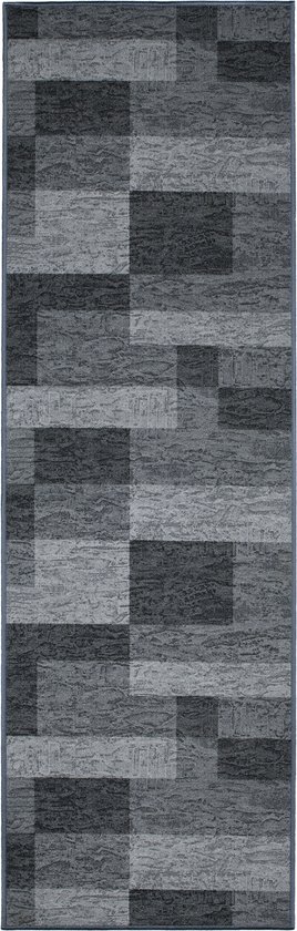 Tapiso Tapis en Caoutchouc Antidérapant Couloir Tapis en Caoutchouc Grijs Taille de Tapis - 100x850