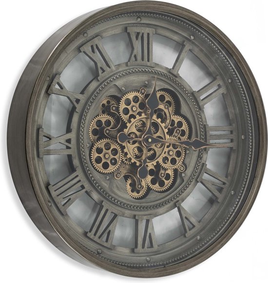 Versa - Zwarte - Metalen - Stille klok - 60 cm - Wandklokken kopen