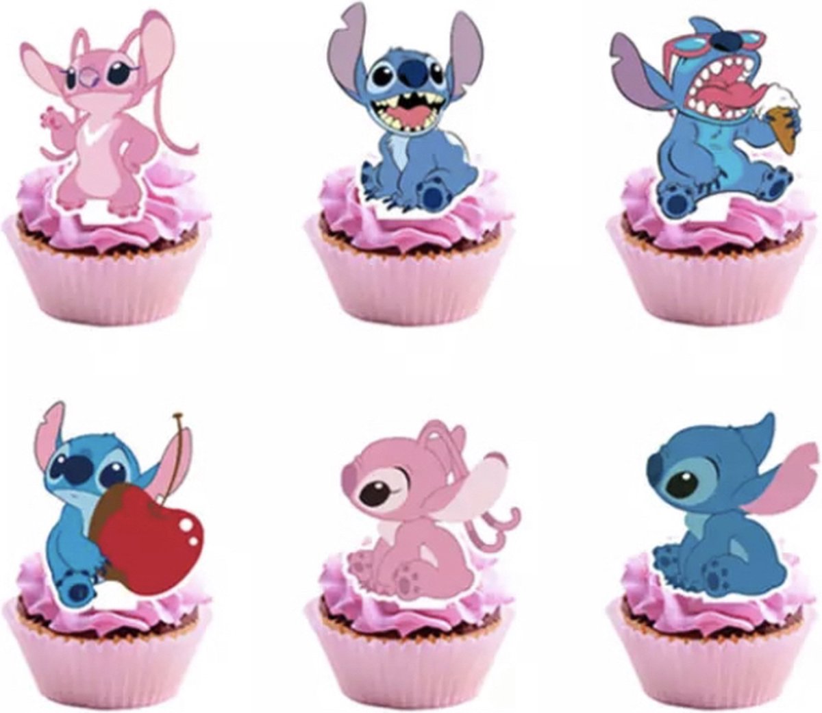 Lilo en Stitch Cupcake Toppers - 24 stuks - Taart Topper - Lilo & Stitch  Cupcake... | bol.com