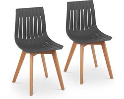 Fromm & Starck - Stoel - set van 2 - tot 150 kg - zitting 50 x 47 cm - grijs