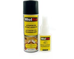 Wolfix Secondelijm met Activator | 50 gr + 200 ml | Snellijm | Superglue