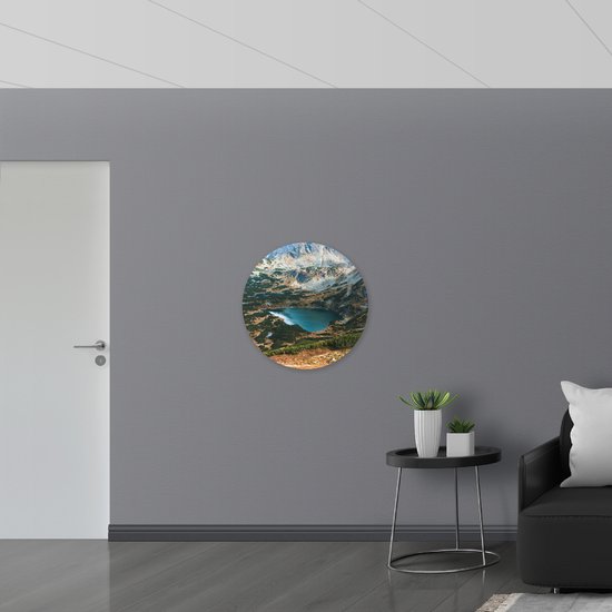 WallClassics - Cercle mural en panneau de mousse PVC - Plus sur les Montagnes et les Forêts - Photo 70 x 70 cm sur cercle mural (avec système de suspension)