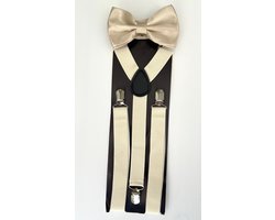 Bretels met strik - Creme