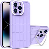 Coque Apple iPhone 14 Pro Max - Mobigear - Série Cube - Coque arrière en plastique rigide - Violet - Coque adaptée pour Apple iPhone 14 Pro Max