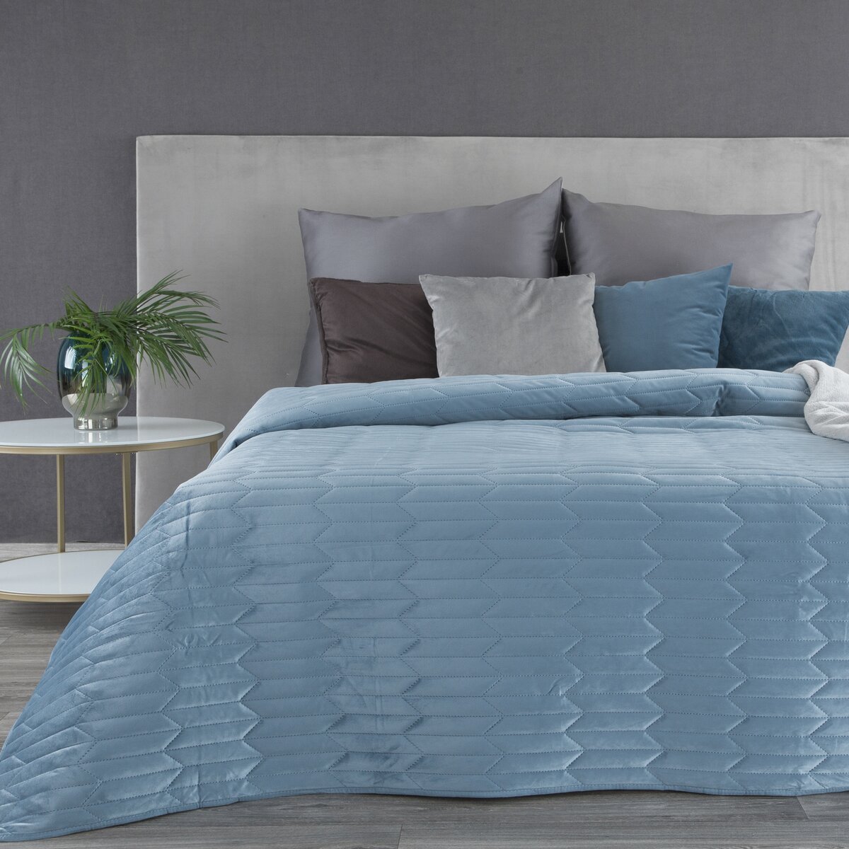 Çeyiz Diyarı Amila Çift Kişilik 220x240 Cm Yatak Örtüsü Antrasit - S000490605-29
