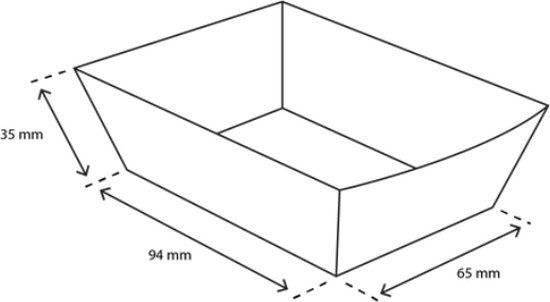 Plateau collation | A7 | Kraft/ Wit | Bio | 400 pièces