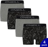 4-Pack O'Neill Heren Boxershort Rond Logo 900902 - Zwart / Grijs - Maat S