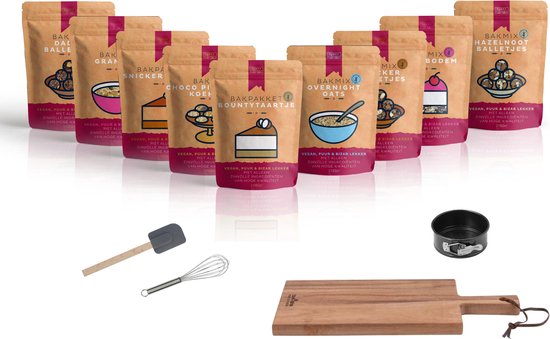 Gezond glutenvrij bakpakket cadeau - geschenkpakket - relatiegeschenk - kerstpakket - kadopakket