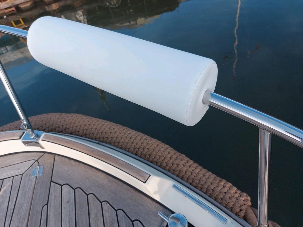 Relingkussen voor boot 120 cm Wit - bootkussen - railingkussen - rugkussen - rolkussen