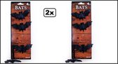 8x Chauve-souris en caoutchouc noir - Halloween creepy horreur thème fête party festival chauves-souris effrayantes