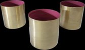 Set 3x Metalen Waxinelichthouders Theelichten Goud en Oud Roze