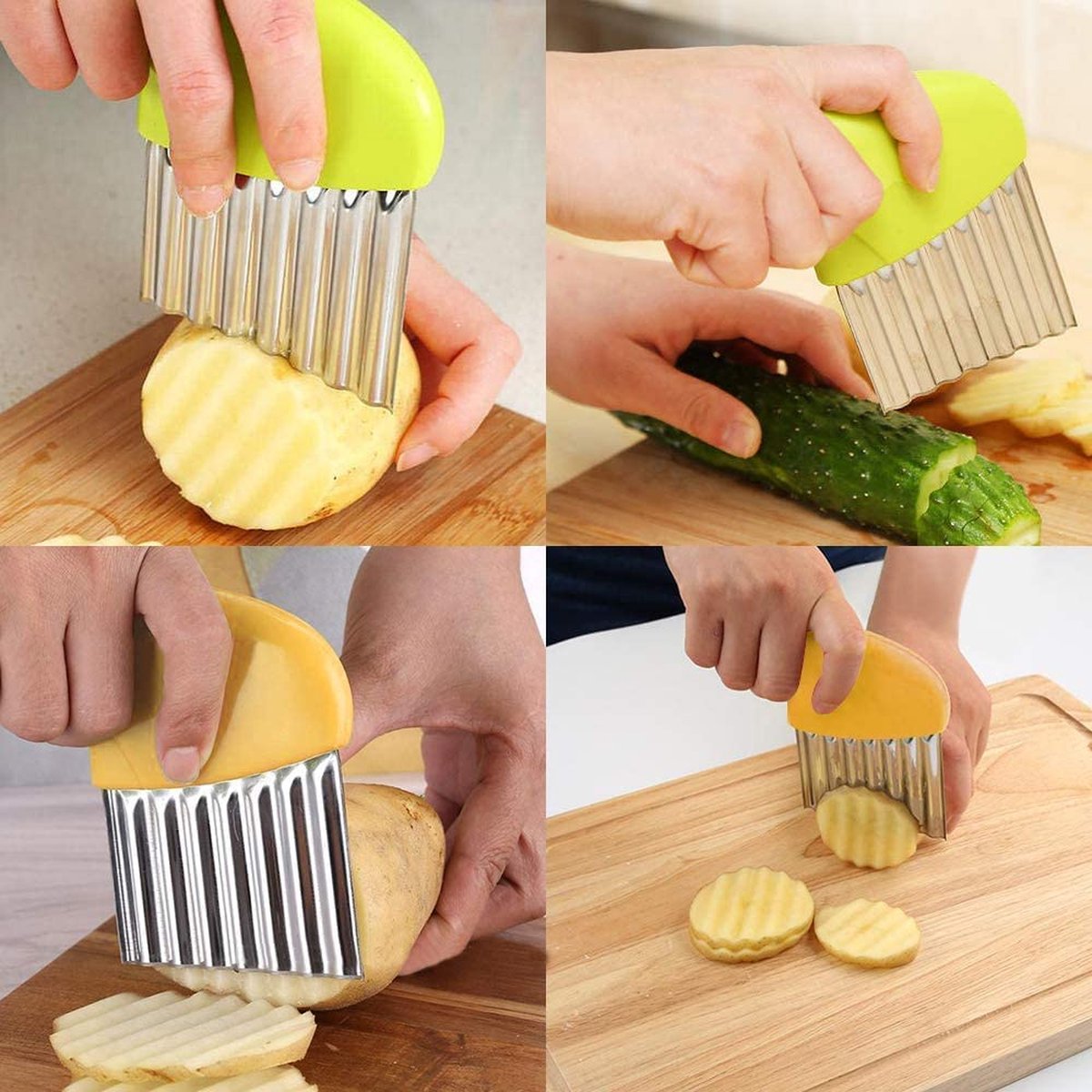 Lot De 2 Coupe-oignons / Coupe-légumes Avec 10 Dents En Acier Inoxydable - Gadget De Cuisine Pratique Et Sûr