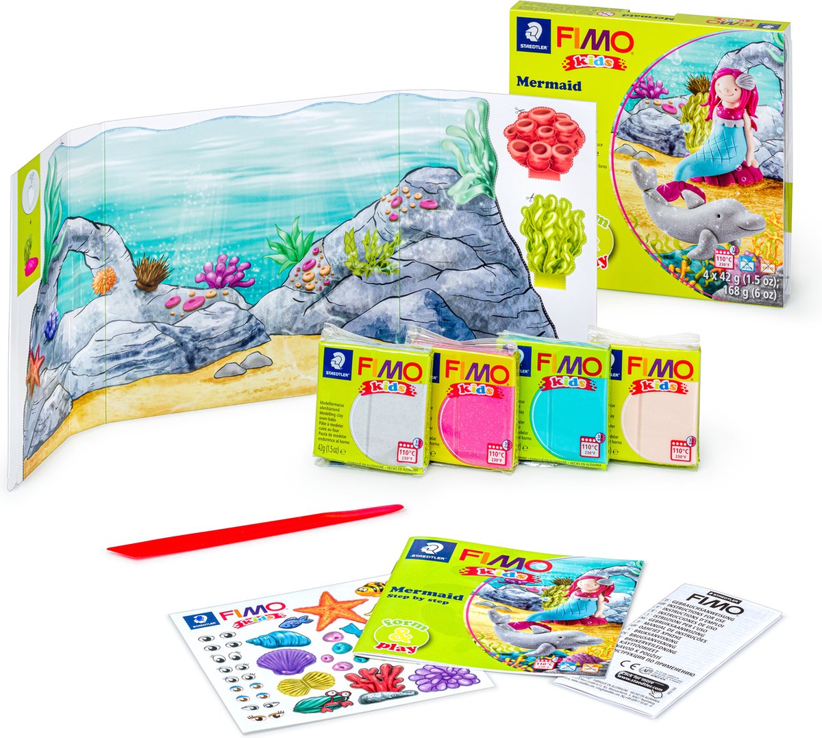 FIMO kids 8034 - ovenhardende boetseerklei - form&play - Zeemeermin — afbeelding 3