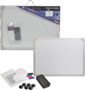 Whiteboard | Magnetisch | Aluminium Frame | Draagkoffer en starterspakket | 45 x 60 cm