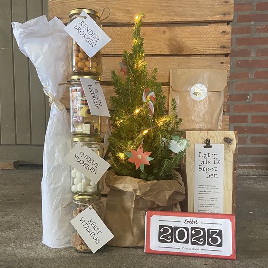 ORIGINEEL KERSTPAKKET | Leukste Kerstpakket van het Jaar | Persoonlijk kerstcadeau collega's | Bedankje Opa & Oma
