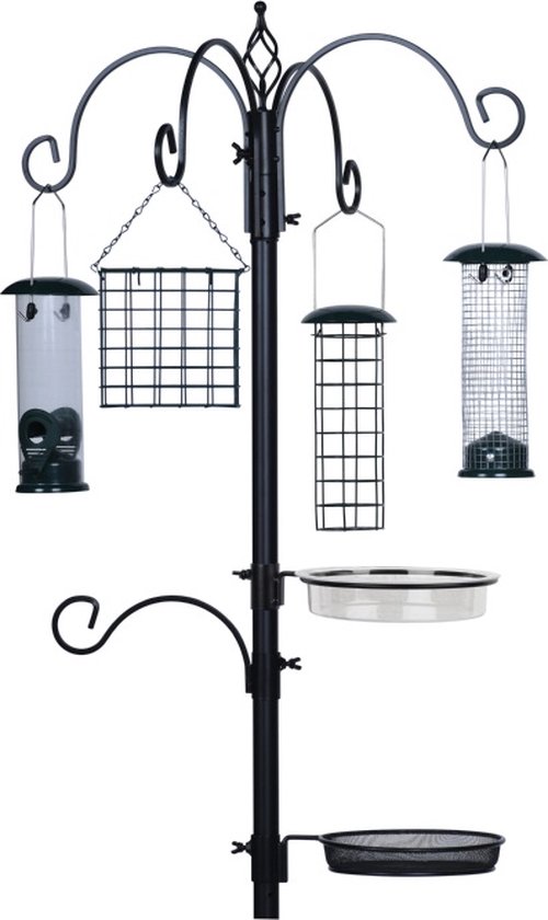 Vogel Voederstation – inclusief 7-delig vogelvoerpakket – 185 cm