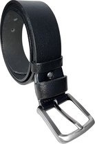 AKA deri - Riemen heren - Zwart - Broekriem heren - Sport Riem - Riem Heren - Jeans Riem - Echt Leer - Taille: 105cm - Totale lengte riem: 120 cm-cadeau voor man-Breedte 4.5cm