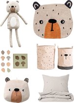 Petite Amélie Wanddecoratie Kinderkamer - Dierenkop Teddybeer - 30x32 cm