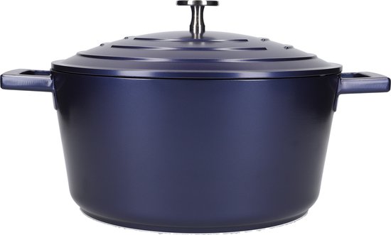 MasterClass Lichtgewicht Braadpan met Deksel - Stoofpan van Gegoten Aluminium Geschikt voor Inductiekookplaat en Oven