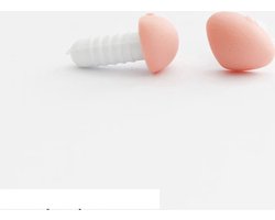Veiligheidsneus roze 12 mm soft 2 stuks