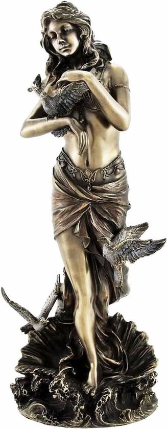 Veronese Design - Aphrodite aux Pigeons - Statue en bronze - 28cm