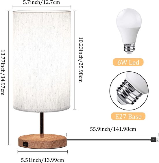 Lampe de Chevet Tactile Chambre, Lampe de Table Dimmable avec Interrupteur, Contrôle  Tactile Veilleuse Enfant E27 Lumière d'ambiance Interie