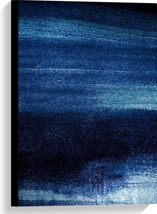 WallClassics - Canvas  - Abstracte Blauwe Puntjes - 40x60 cm Foto op Canvas Schilderij (Wanddecoratie op Canvas)