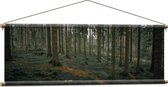 WallClassics - Affiche Textile - Forêt Colline - 120x40 cm Photo sur Textile