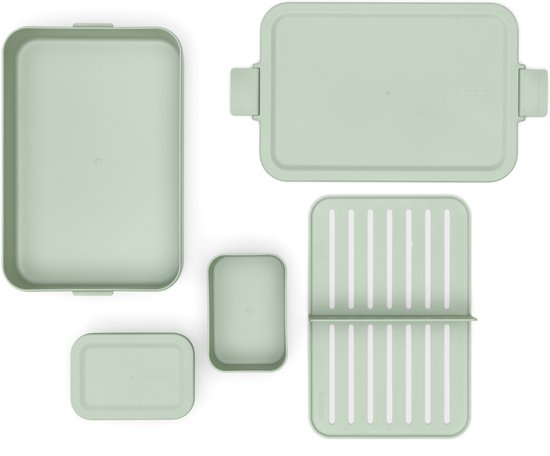 Brabantia Make & Take Bento Lunchbox - Grand - Plastique - Vert jade