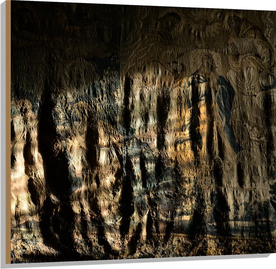 WallClassics - Hout - Muurschilderingen in Grot - 100x100 cm - 12 mm dik - Foto op Hout (Met Ophangsysteem)