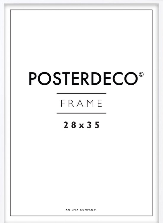 Fotolijst - Posterdeco - Premium Hout - Fotomaat 28x35 cm - Posterlijst - Fotolijstje - Wit