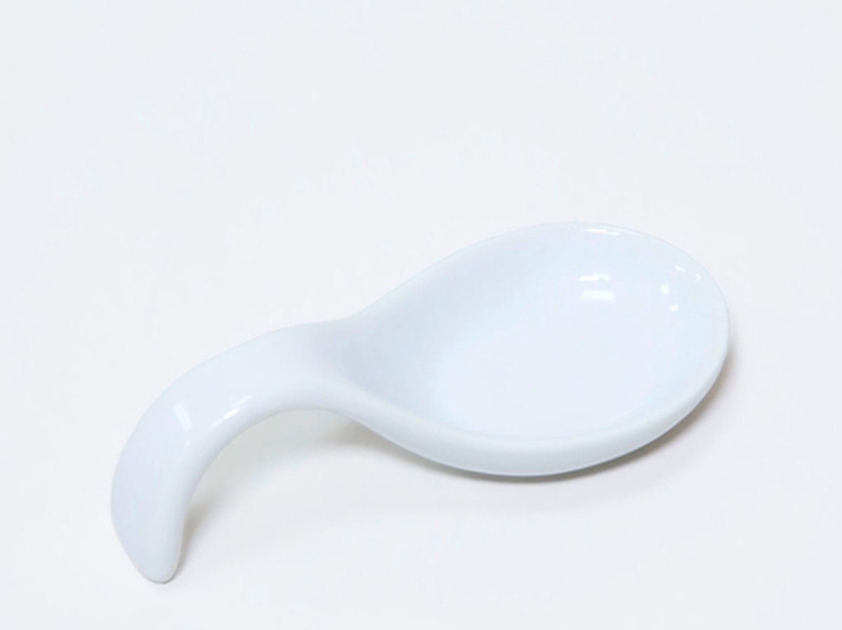 Cuillère amuse-bouche rond blanc porcelaine 10 cm Playtime Pro.mundi