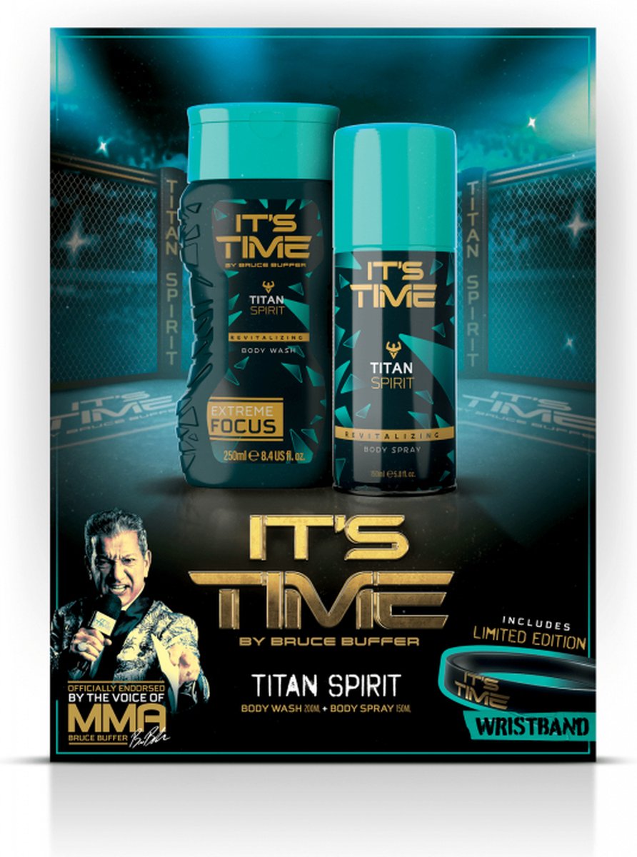IT'S TIME Giftset - Titan Spirit - BodyWash & BodySpray + Armband