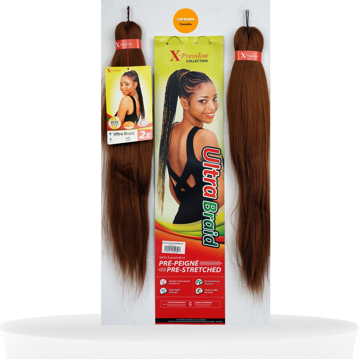 X-Pression Pre Stretched Ultra Braid - 30 LIGHT AUBURN - 115 cm