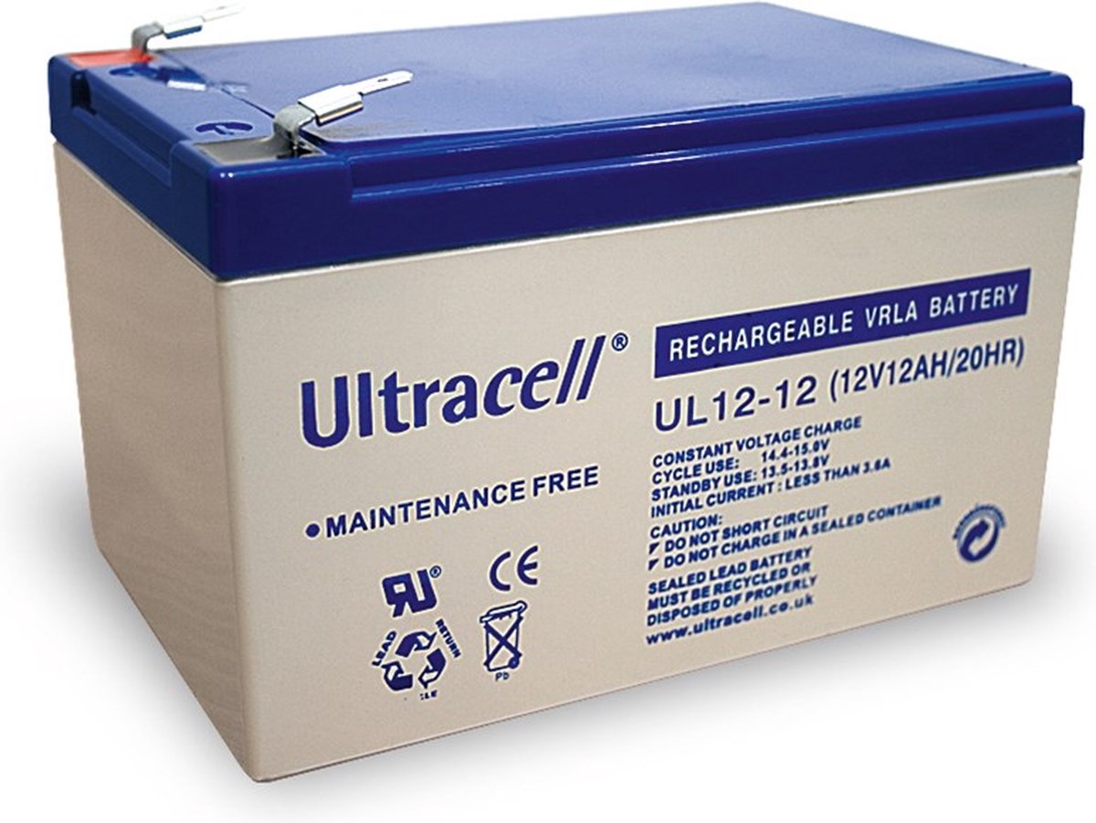Ultracell Loodaccu 12 V, 12 Ah (UL12-12)