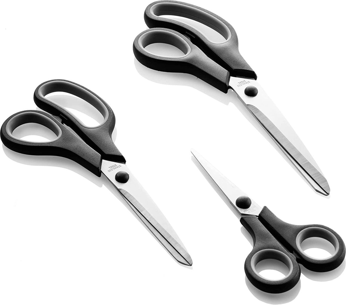 3-delige set multifunctionele scharen schaarset bestaande uit grote huishoudschaar kleine keukenschaar en hobbyschaar roestvrij staal