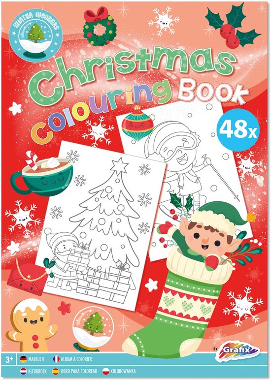 Kleurboek kerst - knutselen kinderen - kerstmis diy - kleuren
