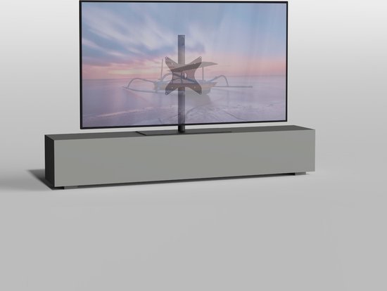 CAVUS - TV TAFELSTANDAARD SOLID 80 TRENDY ZWART STAAL - GESCHIKT VOOR 50-75”TV - VESA 300x300