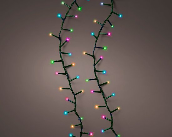 Kerstverlichting - compact - twinkle - zacht multicolour lampjes / groene kabel - 1000 led lampjes - 22.5 meter