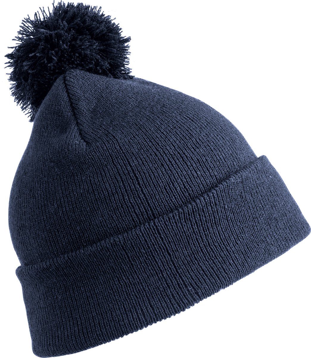 Result Junior Pom Pom Beanie RC028J - Navy - One size