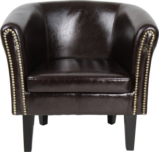 Chesterfield fauteuil - Donkerbruin - 70 x 58 x 71 cm