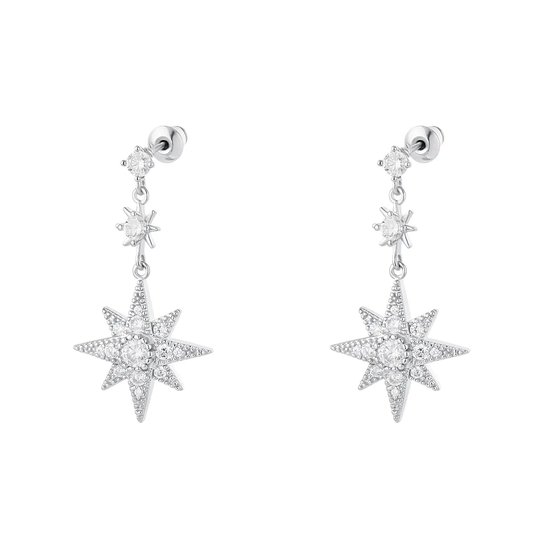 Boucles d'oreilles étoiles - Collection Sparkle - Yehwang - Boucles d'oreilles - 3,40 x 1,80 cm - Argent