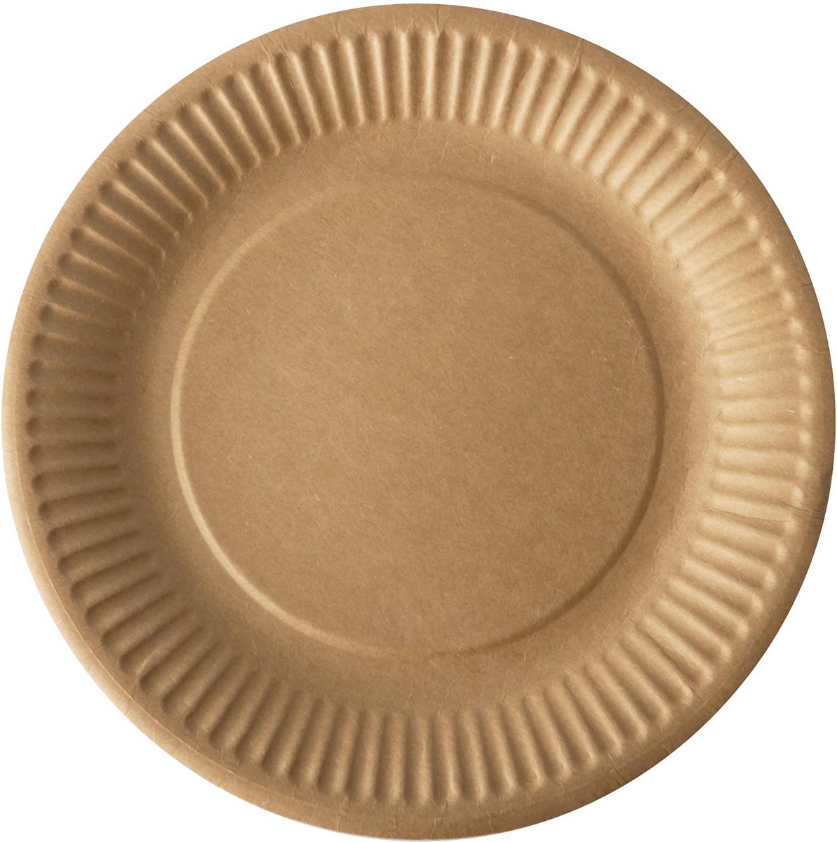 Bord pure, rond, bruin, diameter 19 cm, uit karton, pak van 20 stuks