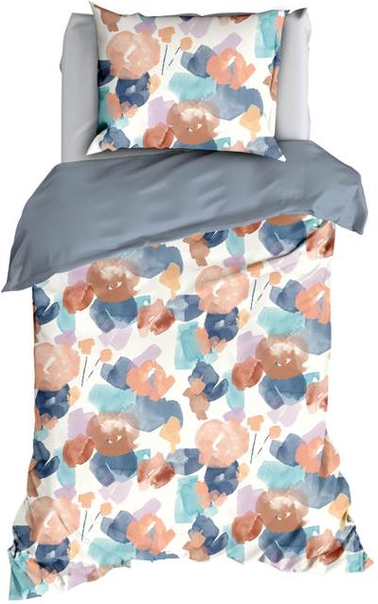 Satin D Or Satin d'Or Murillo Dekbedovertrek - Eenpersoons - 140x200/220 cm - Blue Fog