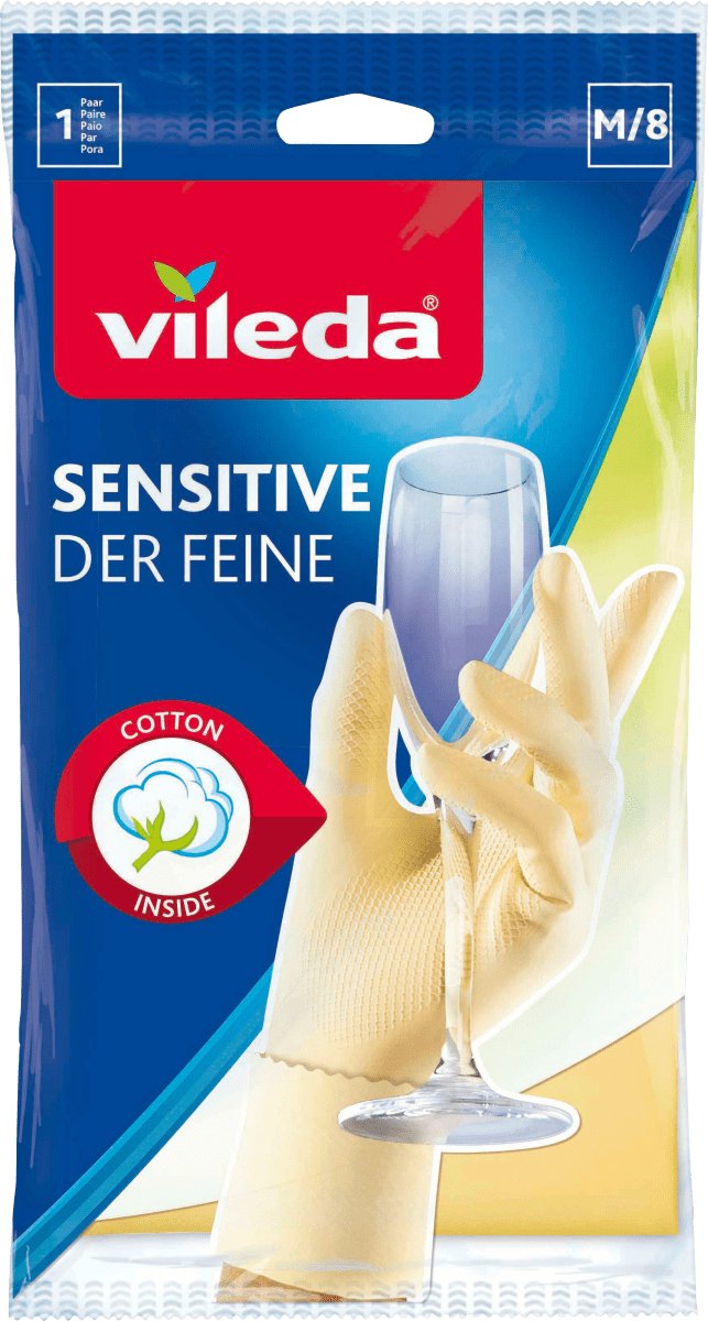 Goedkoopste Vileda Handschoenen Der Feine Sensitive (maat M), 1 stuk