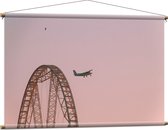 WallClassics - Affiche Textile - Avion sur Montagnes Russes - 120x80 cm Photo sur Textile